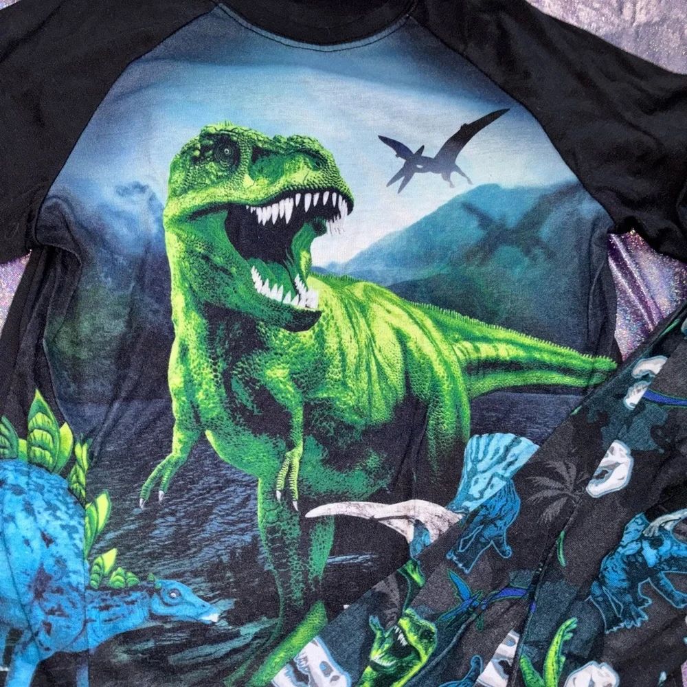Big Boys Dinosaur Pajamas - Picture 2 of 8